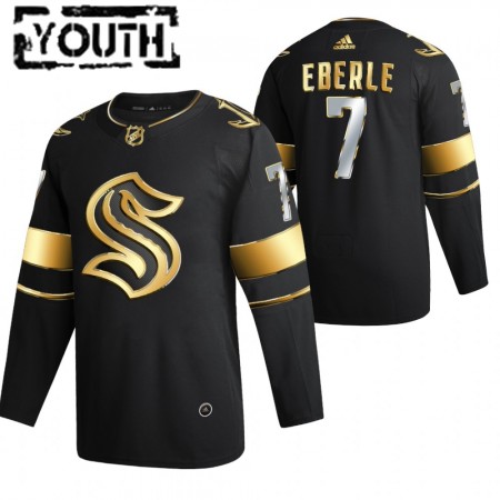 Seattle Kraken Jordan Eberle 7 2021-22 Zwart Golden Edition Authentic Shirt - Kinderen